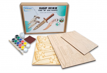 Набір для творчості із 3-х ножів Standoff 2 FANG, M9, Dual Daggers із фанери Набір №35
