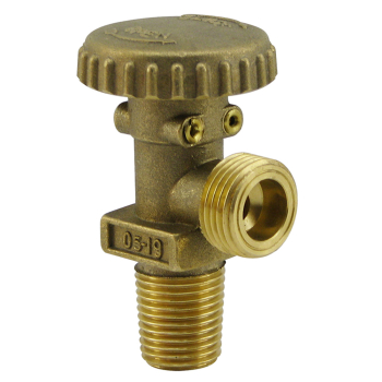 Кран, вентиль на балон Cavagna BB-220 W 21.8 - 14 LH(ліва різьба)/W 19.8 - 14 DIN 477(права різьба)