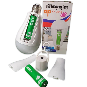 LED лампочка з акумулятором AP-2916, 20W, E27, 1x18650, ковпачок-кемпінг