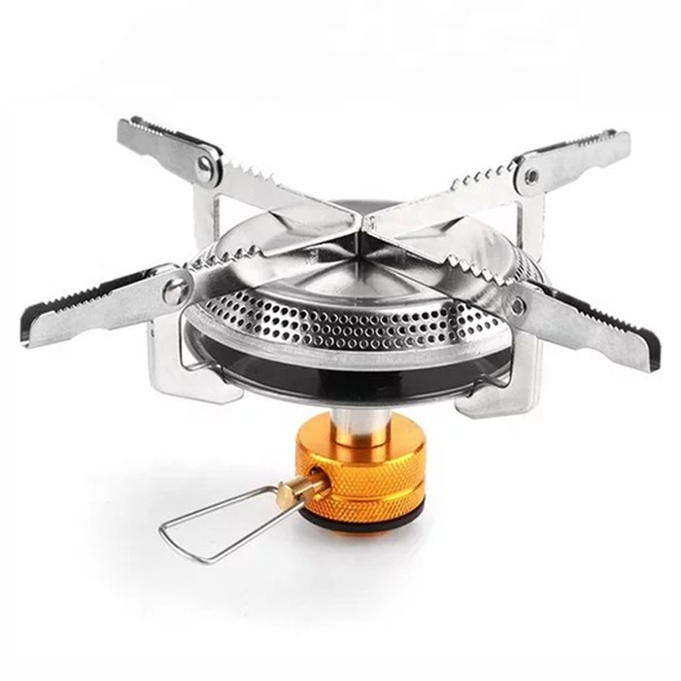 Пальник туристичний газовий з нержавіючої сталі Cemping Stove KL-S2. Газова горєлка під різьбовий балон
