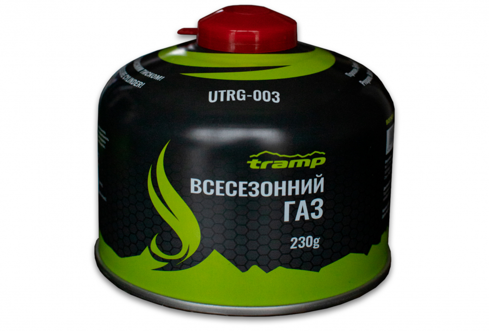 Картридж газовий Tramp різьбовий 230 гр. Газовий балон UTRG-003