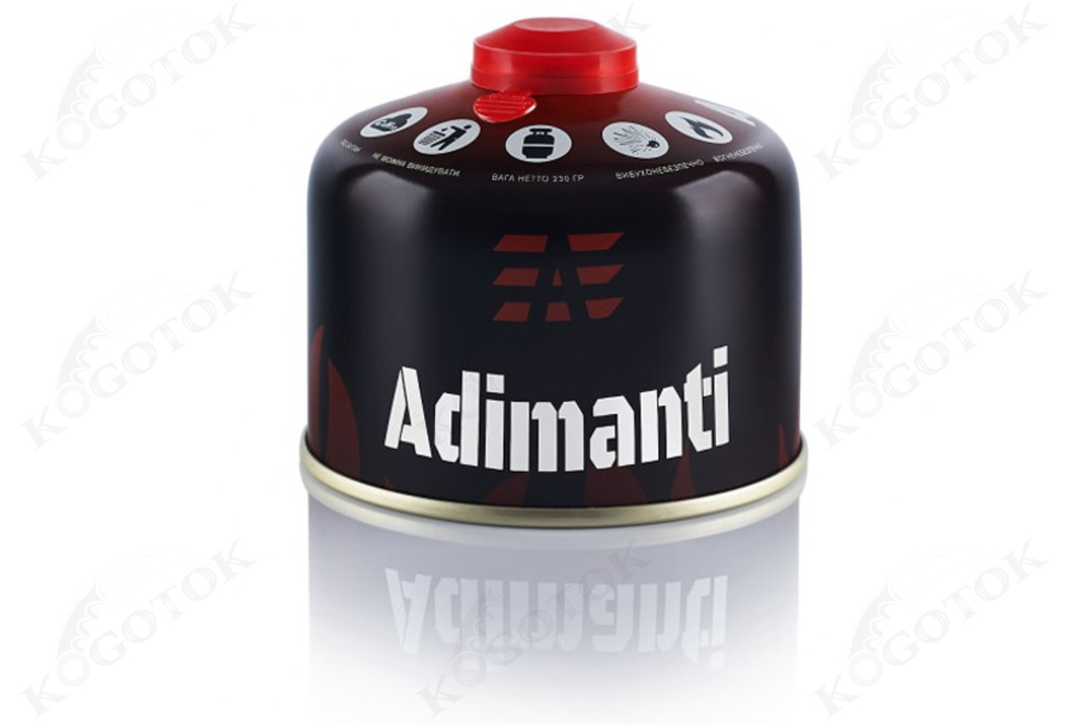Балон газовий Adimanti 230 гр, з різьбовим з'єднанням (AD-G23). Картридж газовий Adimanti