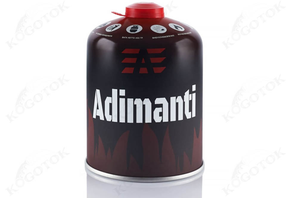 Балон газовий Adimanti, 450 гр, з різьбовим з'єднанням (AD-G23). Картридж газовий Adimanti