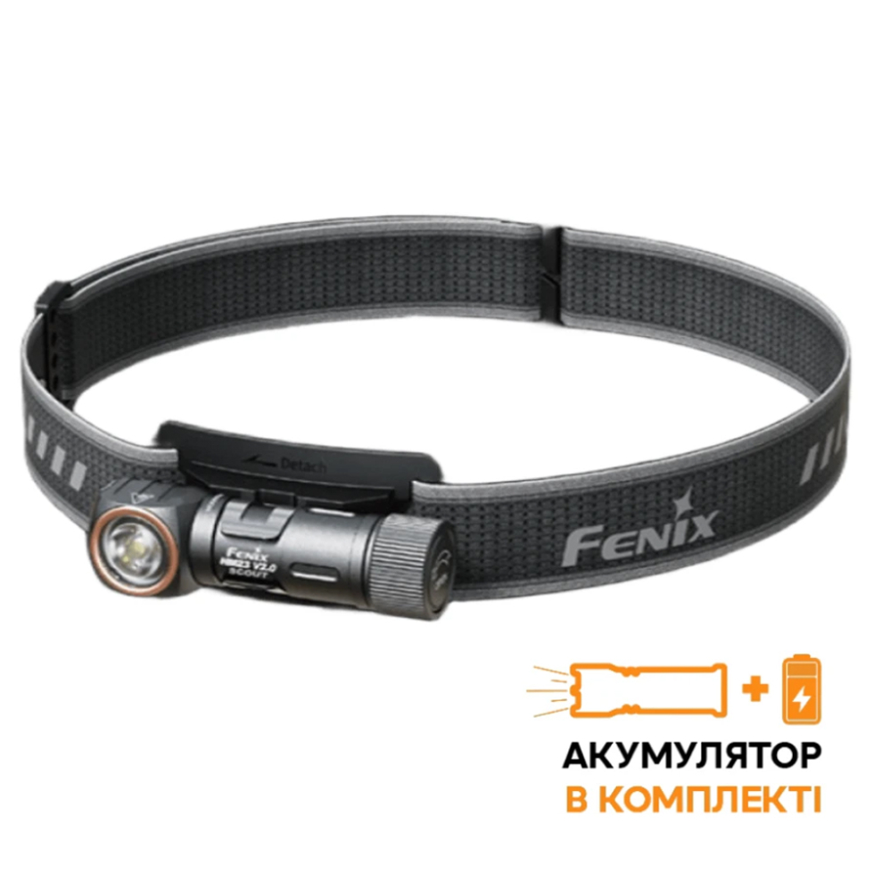 Ліхтар налобний тактичний з червоним світлом Fenix Scout (HM23 V2.0) | Лімітована серія