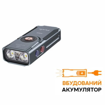 Ліхтар наключний Fenix E06R сірий